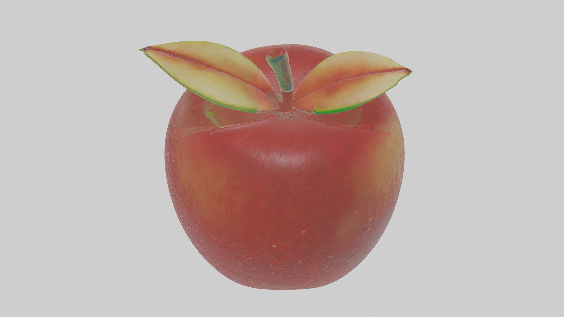 Cartoon Apple Low-poly 3D model_23