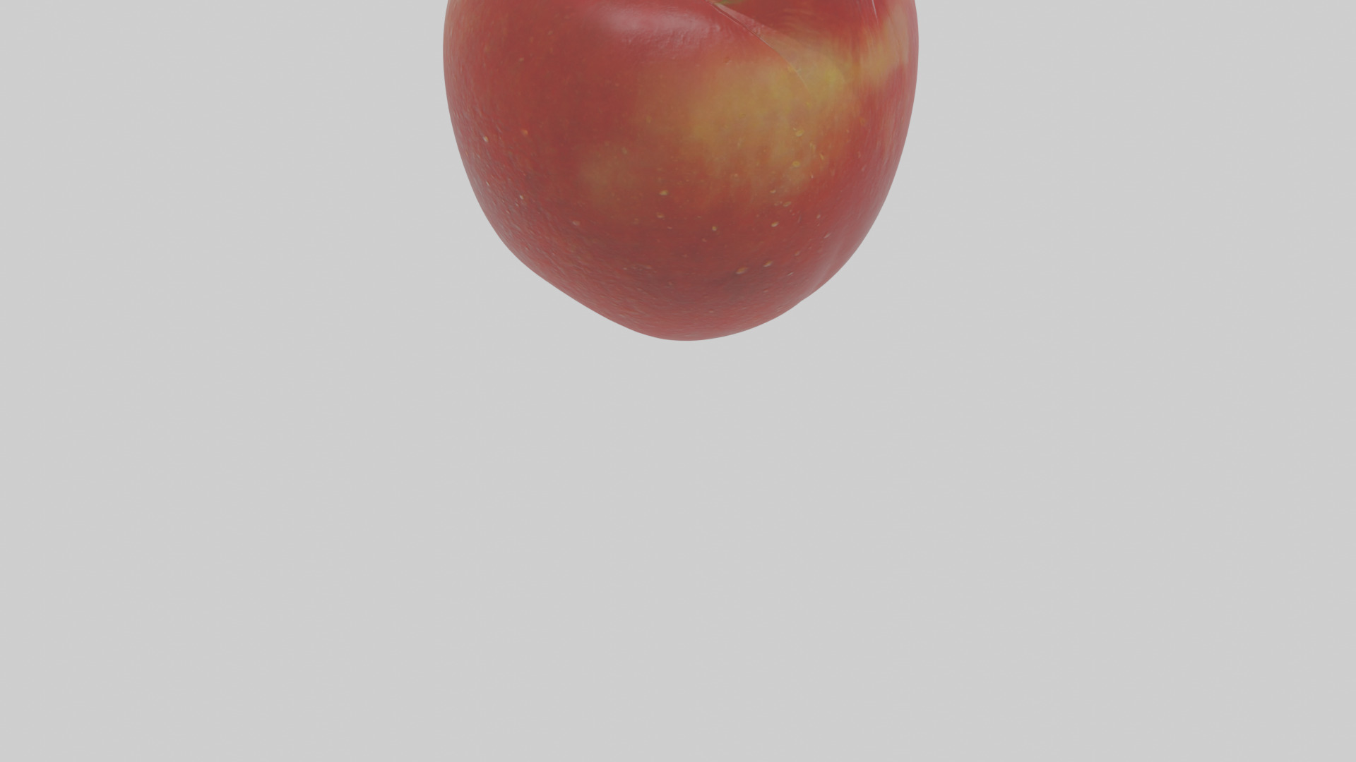 Cartoon Apple Low-poly 3D model_6