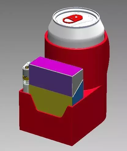 holder beer can 3D print model_0