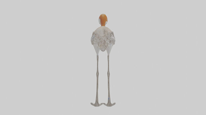 Cartoon Avocet Low-poly 3D model
