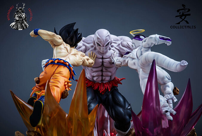 Goku and Frieza vs Jiren STL  Dragon Ball Final Battle Scene Free 3D print model