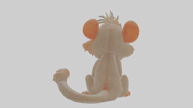 Cartoon Baboon Low-poly 3D model