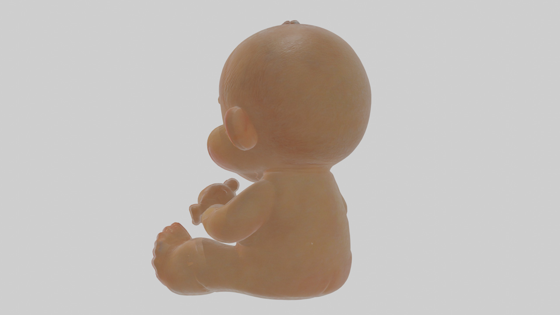 Cartoon Baby Low-poly 3D model_2