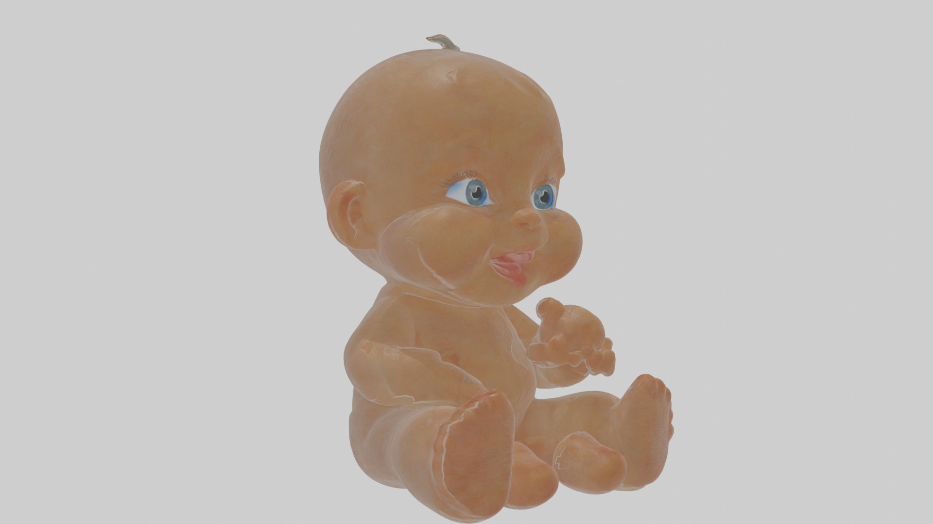 Cartoon Baby Low-poly 3D model_12