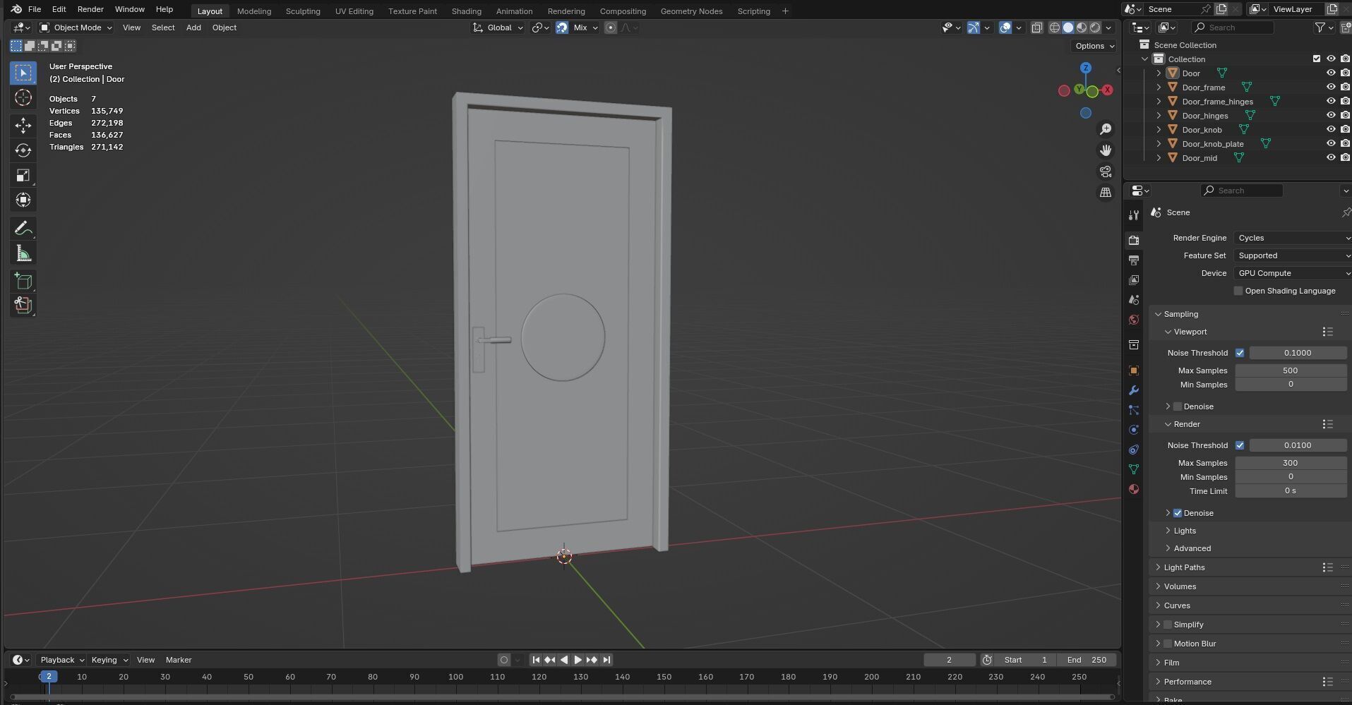 Door Design CG85 3D model_11