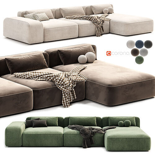 DORVAN Sofa By Desiree divani 3D model