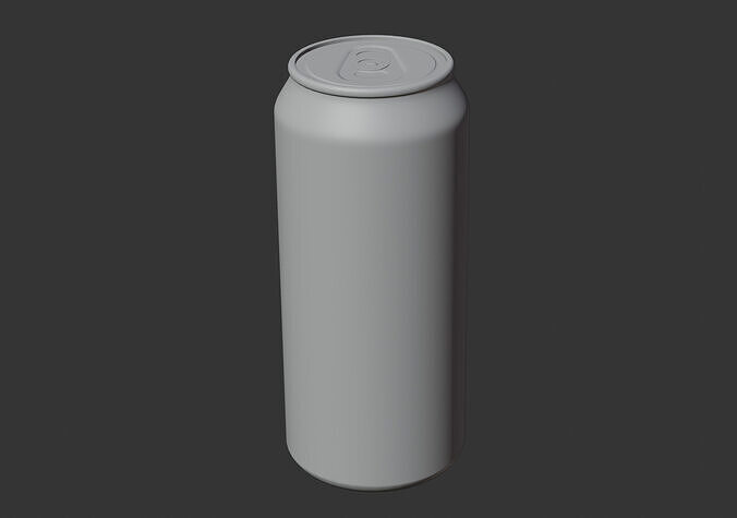 Apple Beverage Can with Realistic Water Droplets 3D model 7