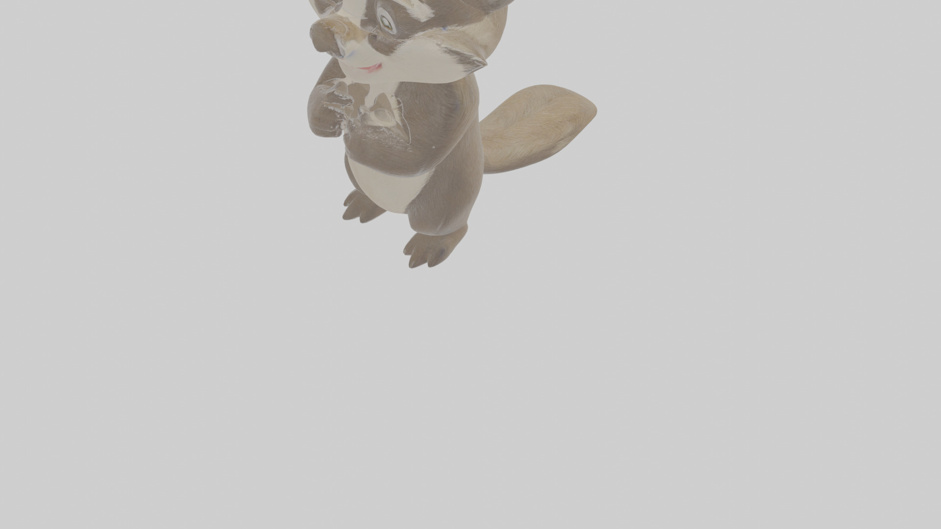 Cartoon Badger Low-poly 3D model_8