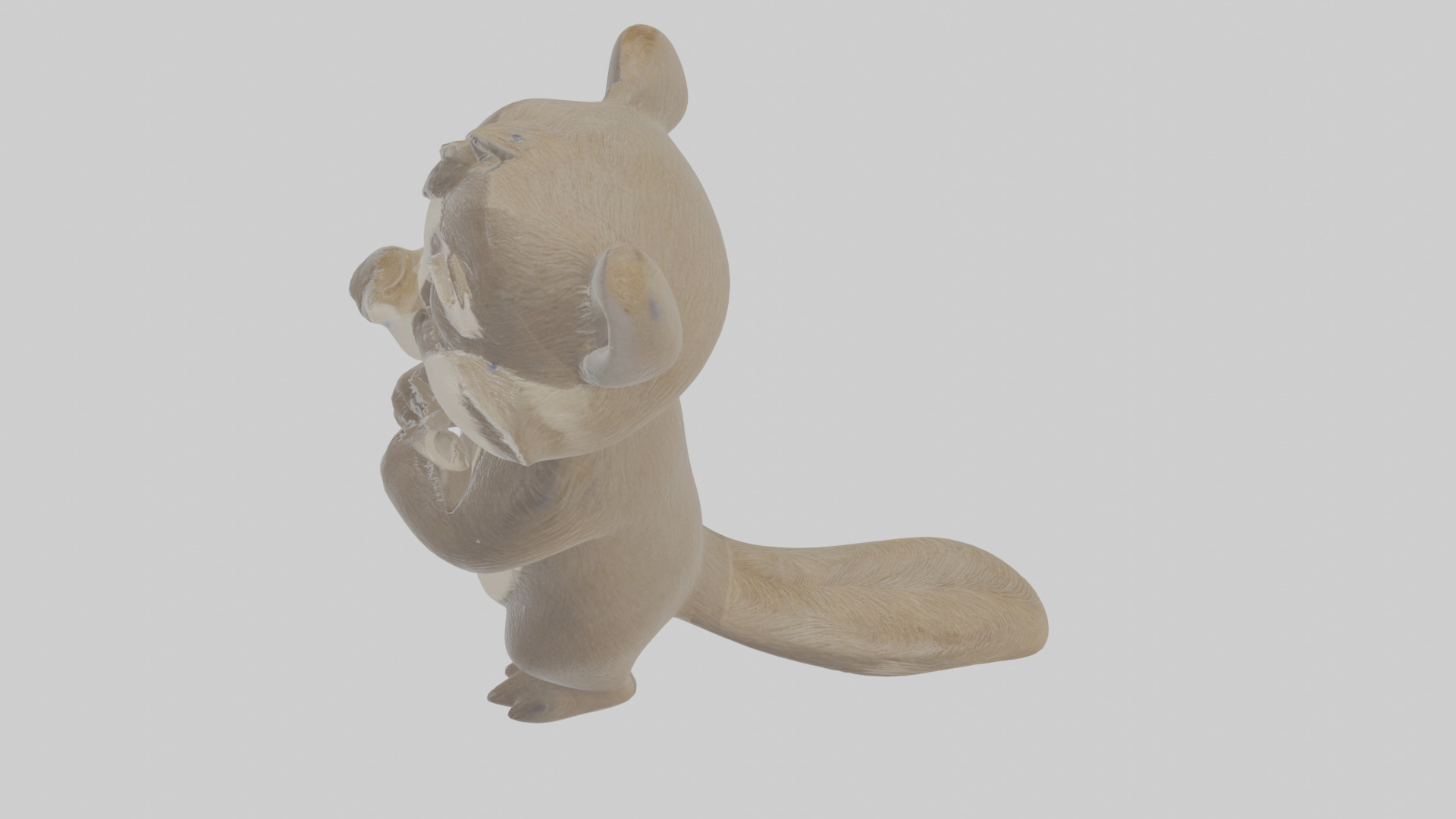 Cartoon Badger Low-poly 3D model_27