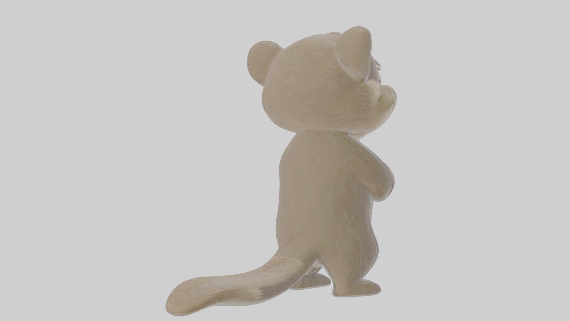 Cartoon Badger Low-poly 3D model_3