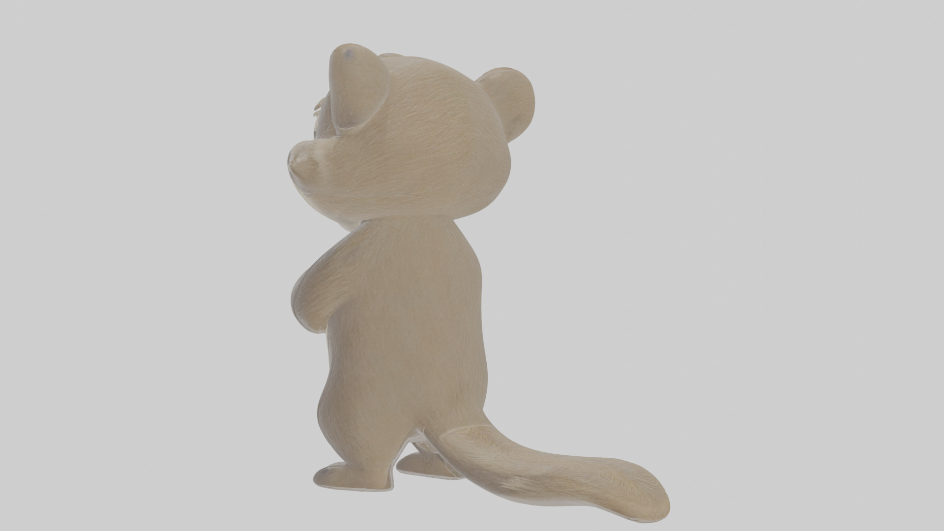 Cartoon Badger Low-poly 3D model_1