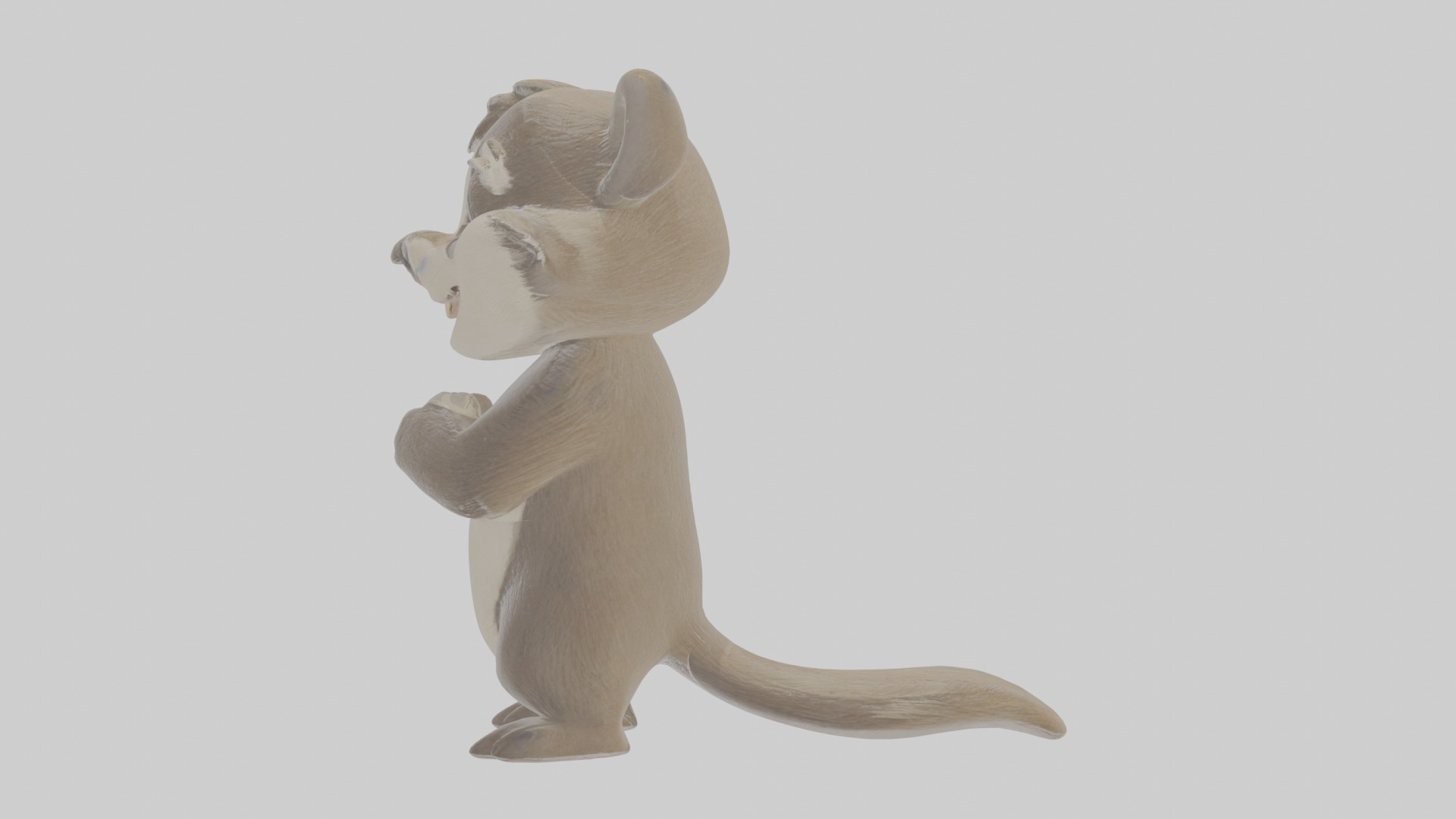 Cartoon Badger Low-poly 3D model_18