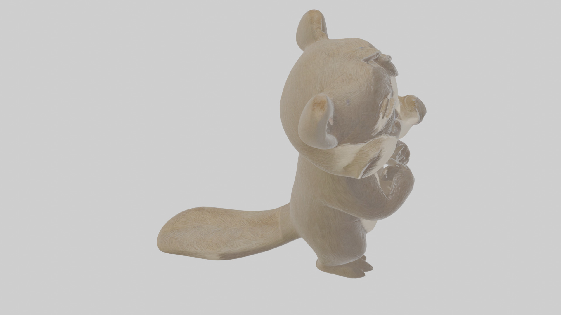 Cartoon Badger Low-poly 3D model_28