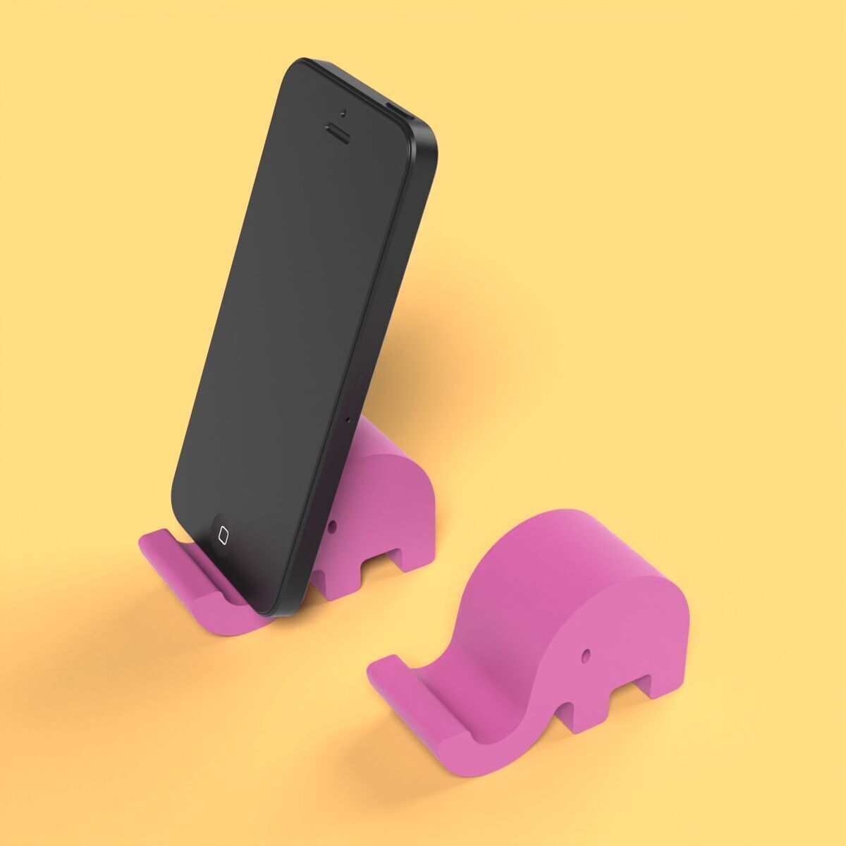 Elephant Phone Holder 3D print model_7