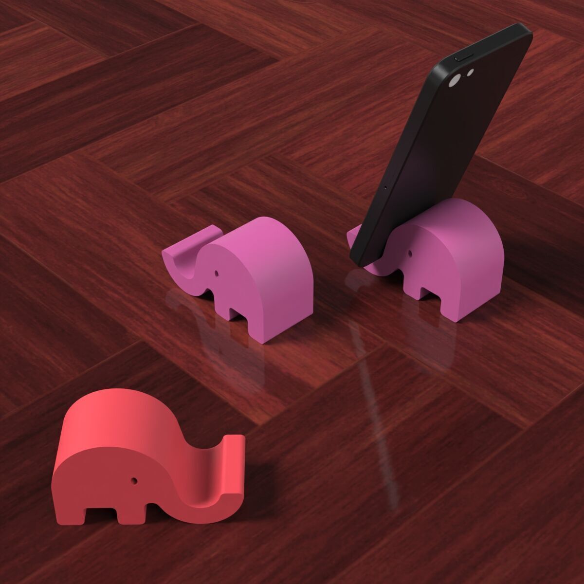 Elephant Phone Holder 3D print model_1