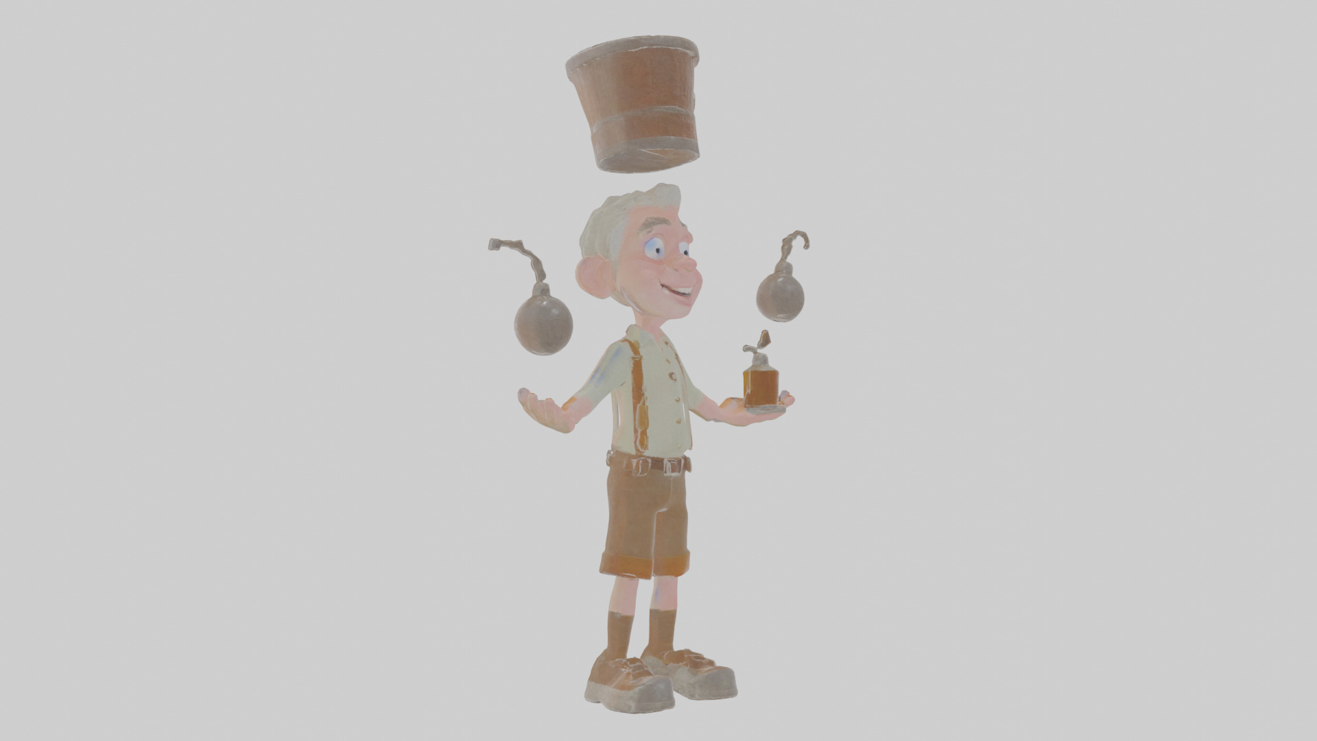 Cartoon Barnaby the Balancer of Bizarre Brews Model Low-poly 3D model_16