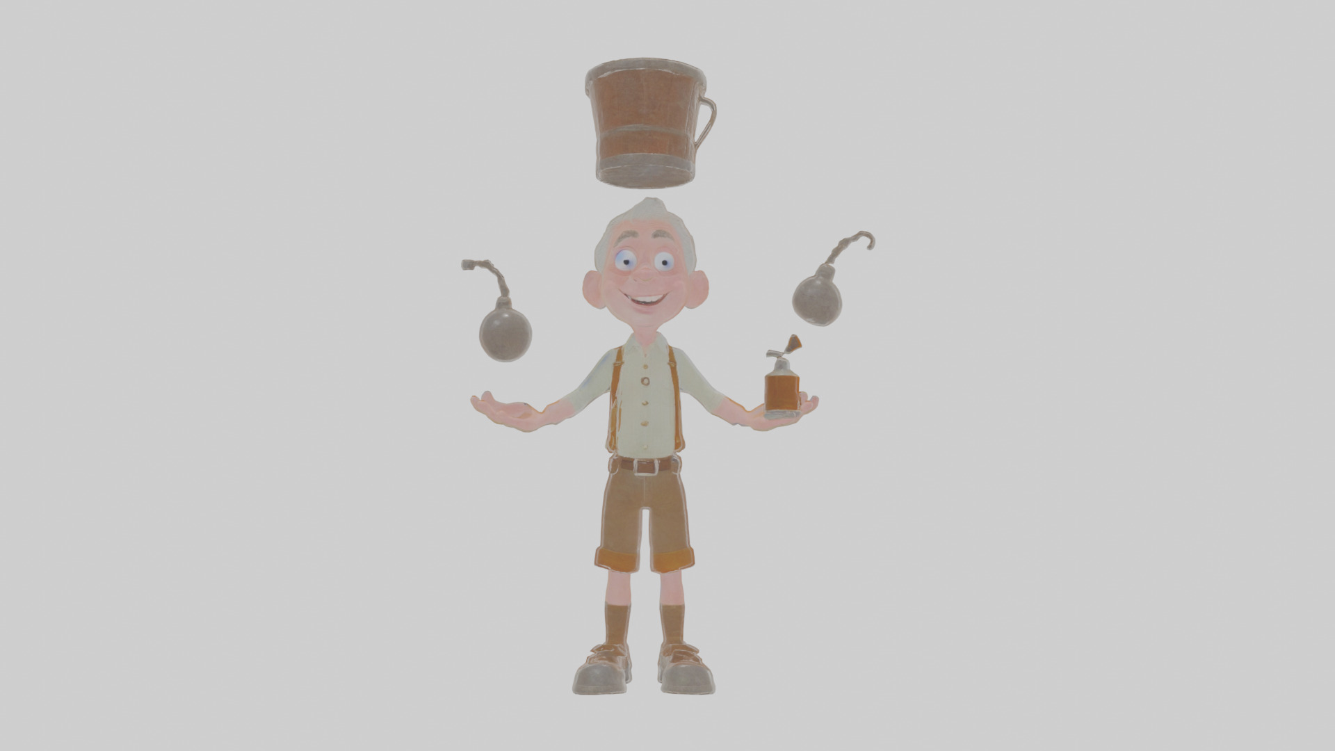 Cartoon Barnaby the Balancer of Bizarre Brews Model Low-poly 3D model_12