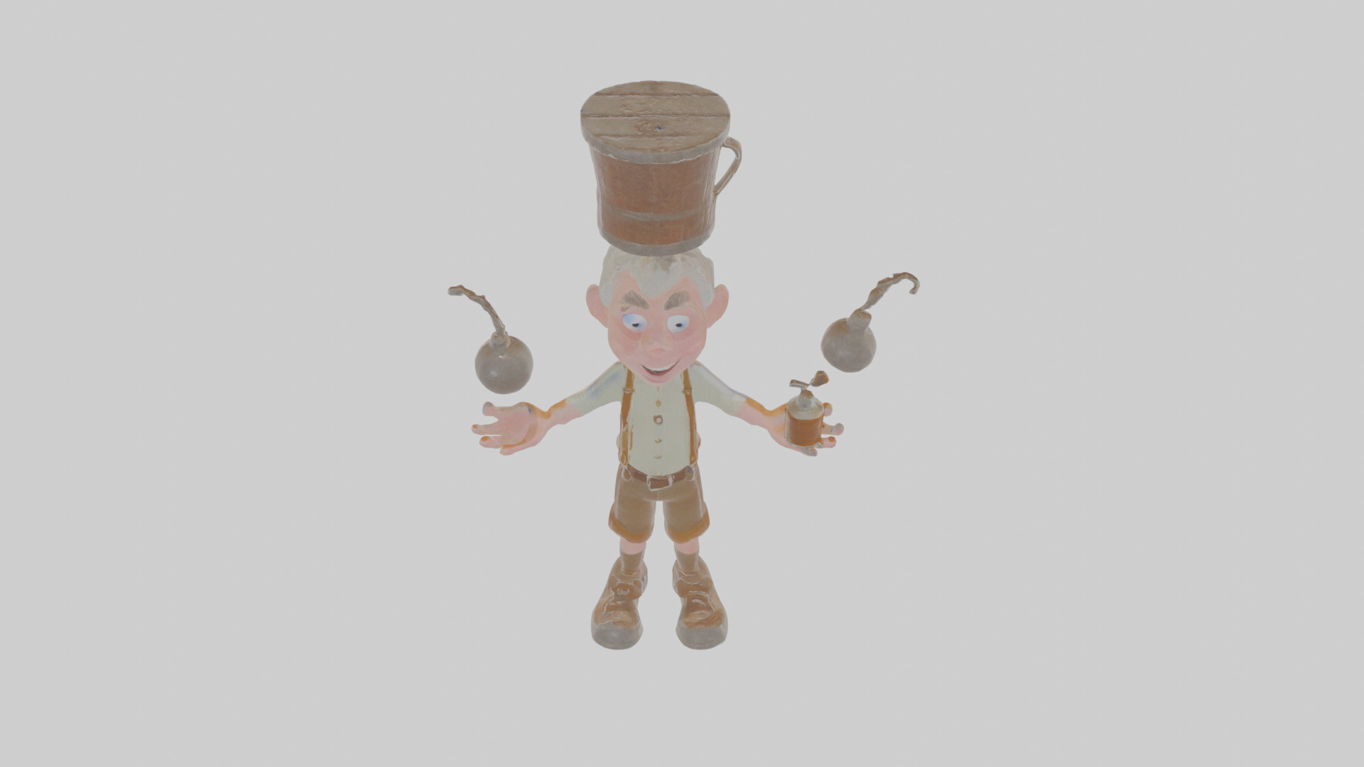 Cartoon Barnaby the Balancer of Bizarre Brews Model Low-poly 3D model_24