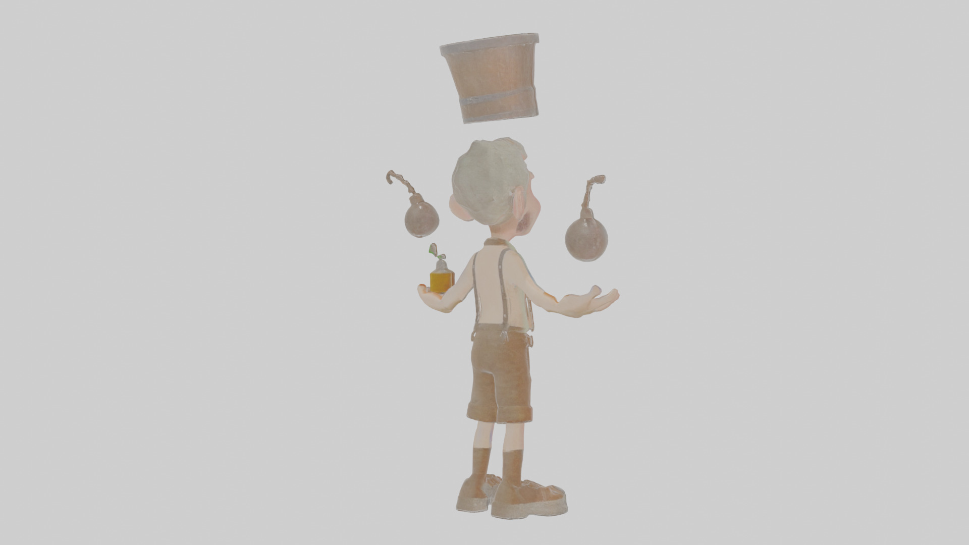 Cartoon Barnaby the Balancer of Bizarre Brews Model Low-poly 3D model_3