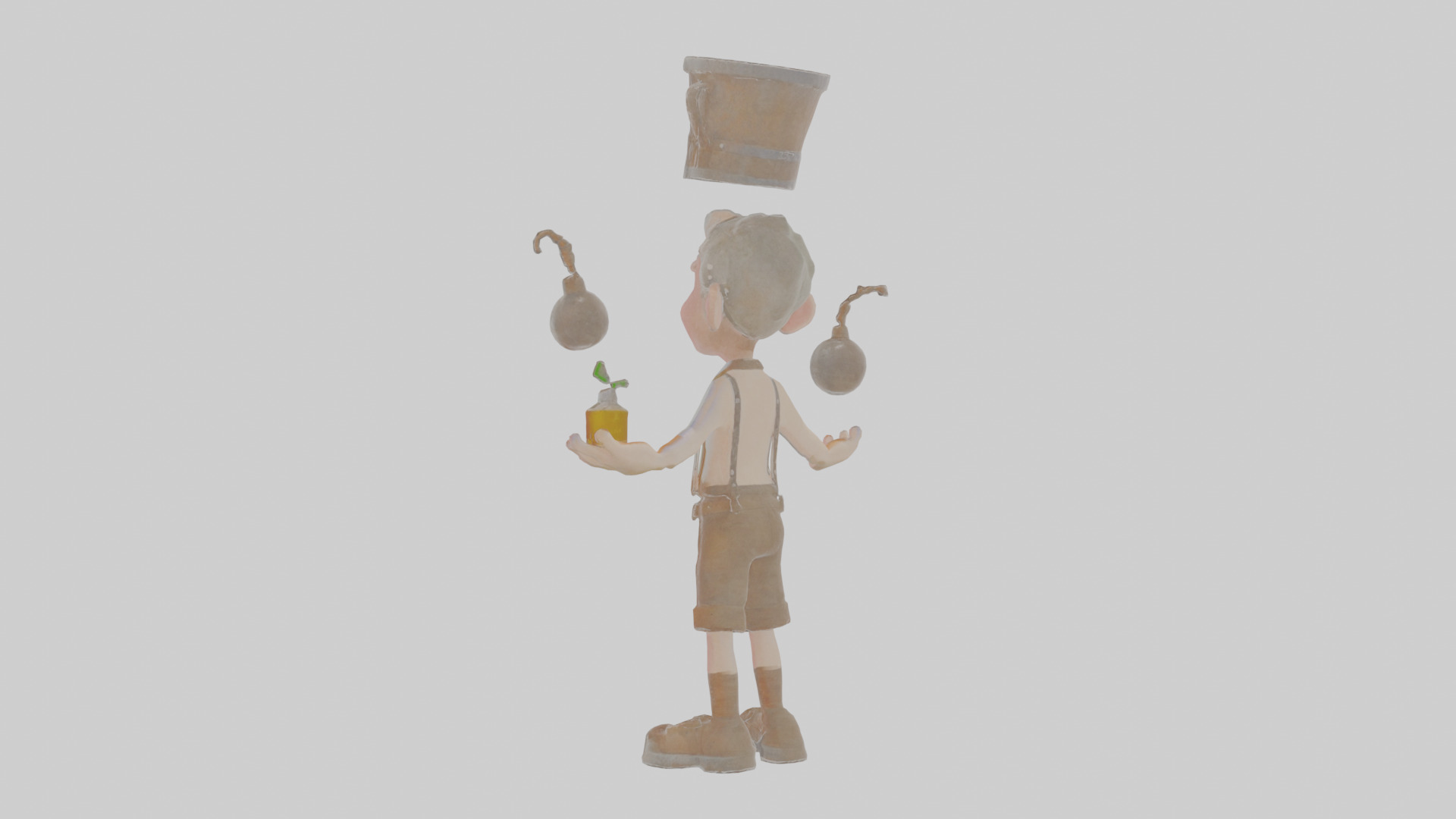 Cartoon Barnaby the Balancer of Bizarre Brews Model Low-poly 3D model_2