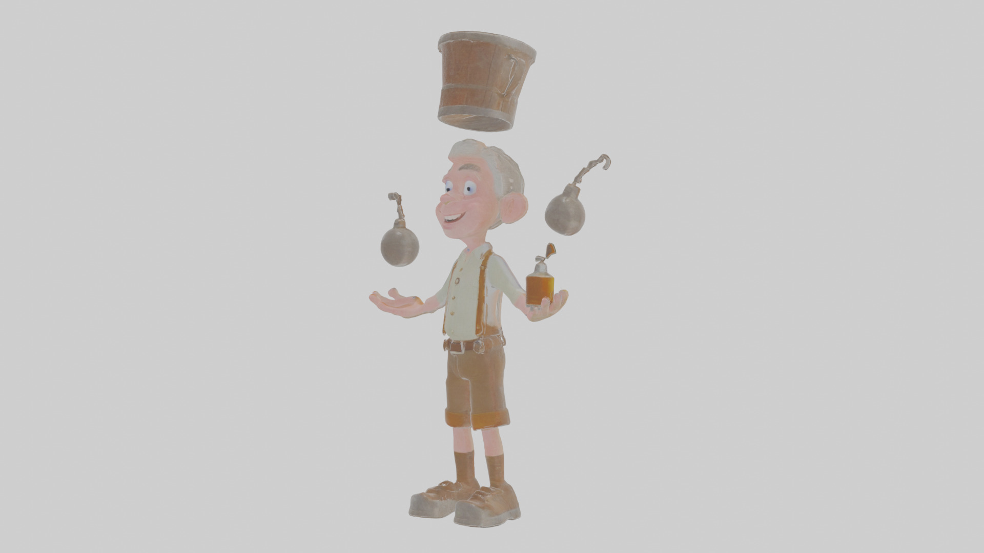 Cartoon Barnaby the Balancer of Bizarre Brews Model Low-poly 3D model_15