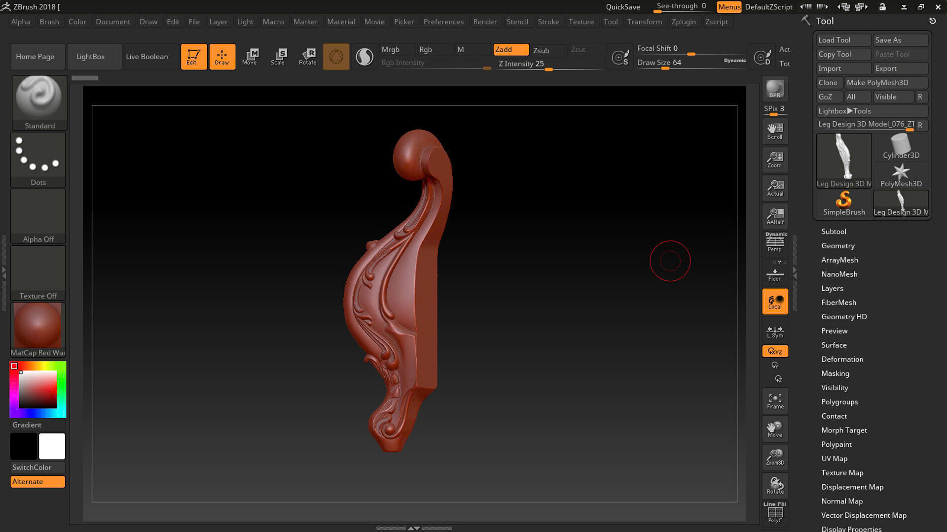 Classic Table and Chair Leg Model Kit - 076 3D print model_10