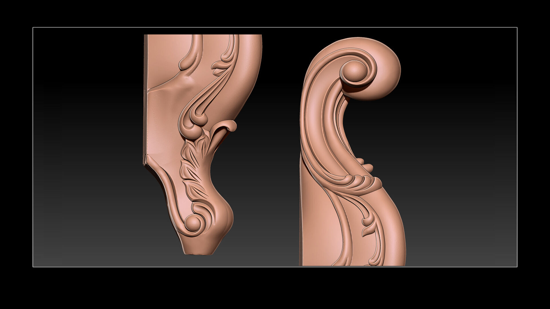 Classic Table and Chair Leg Model Kit - 076 3D print model_7