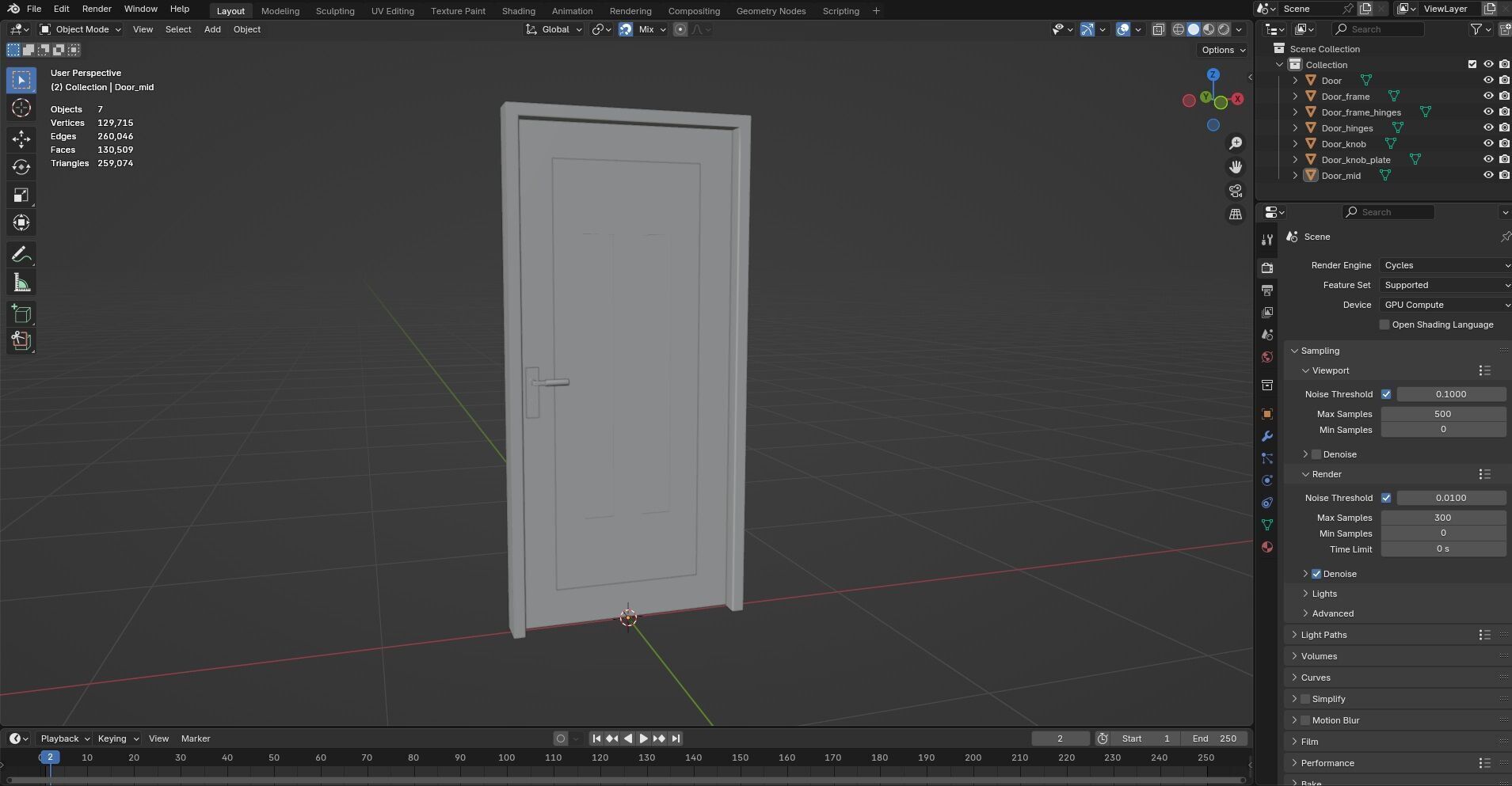 Door Design CG92 3D model_11