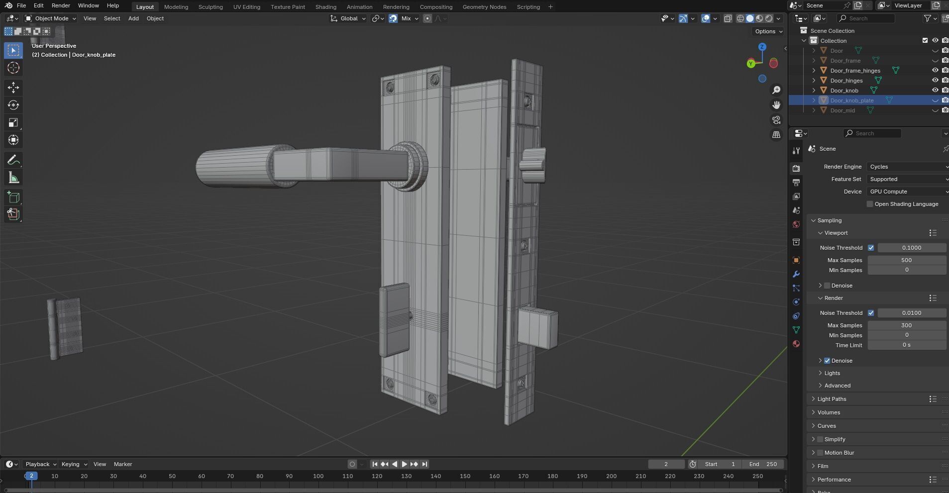 Door Design CG92 3D model_7