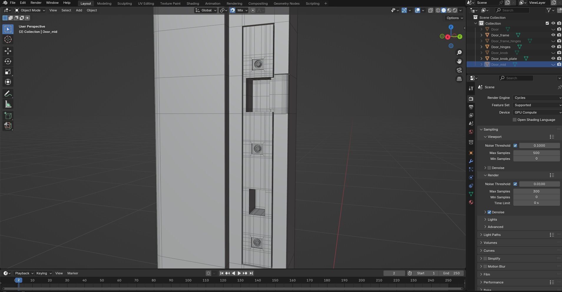 Door Design CG92 3D model_10