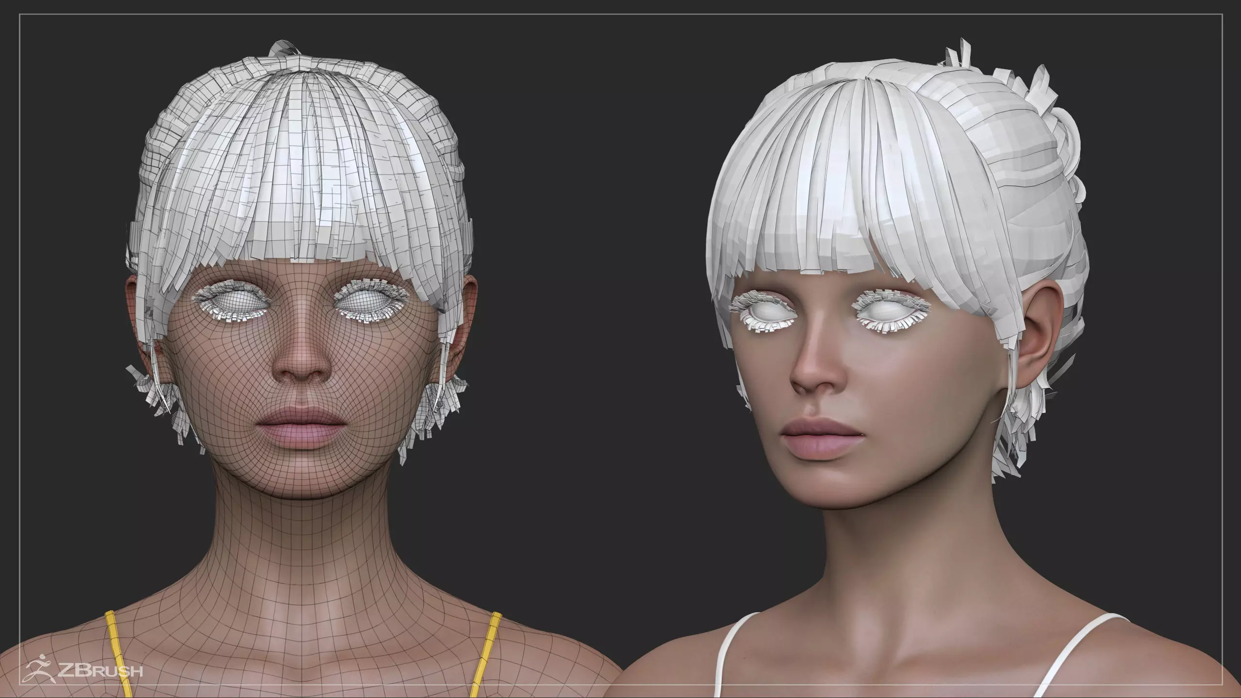 Advanced High Poly Female Basemesh - Body 03 3D model_20