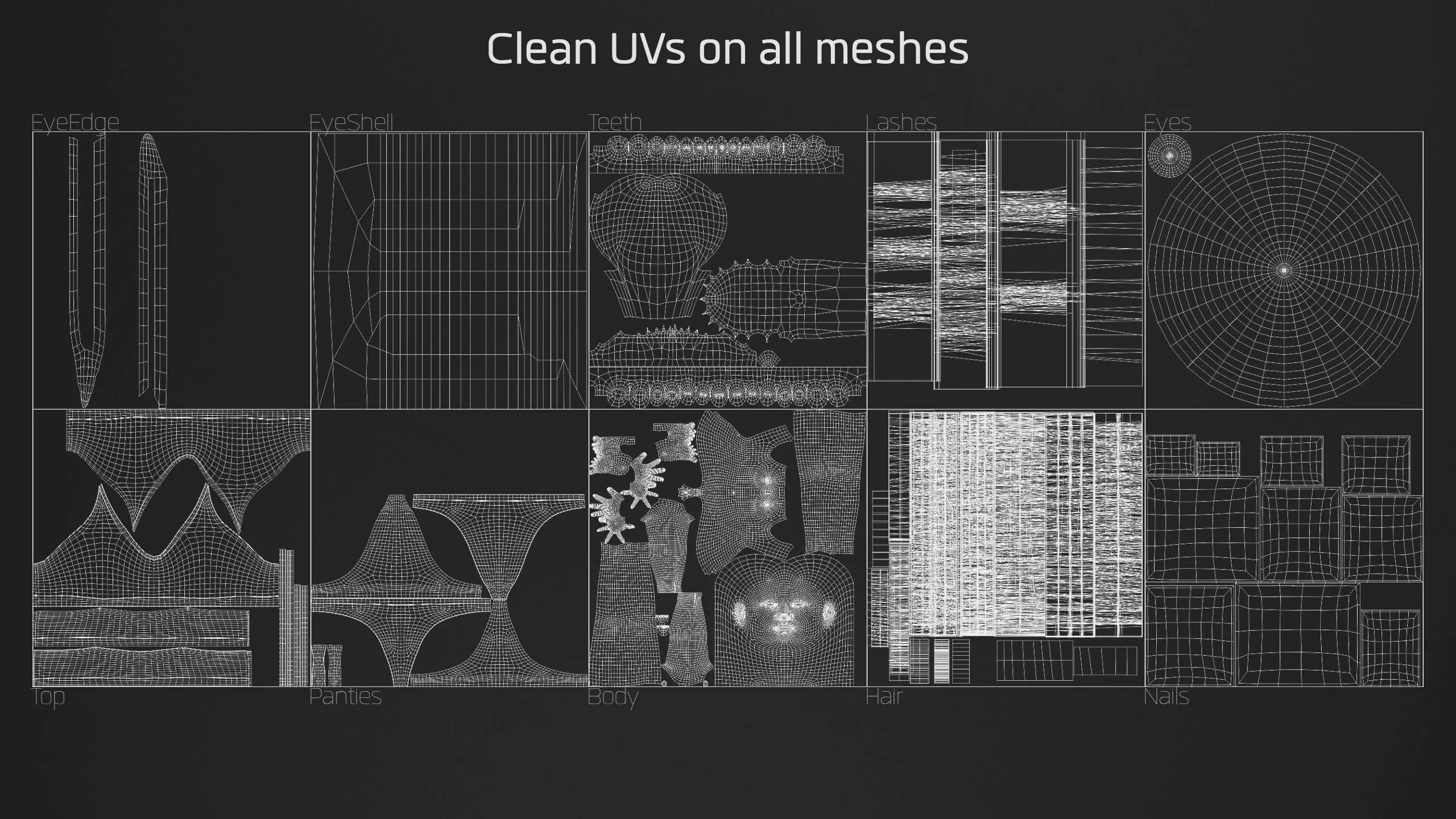 Advanced High Poly Female Basemesh - Body 03 3D model_22