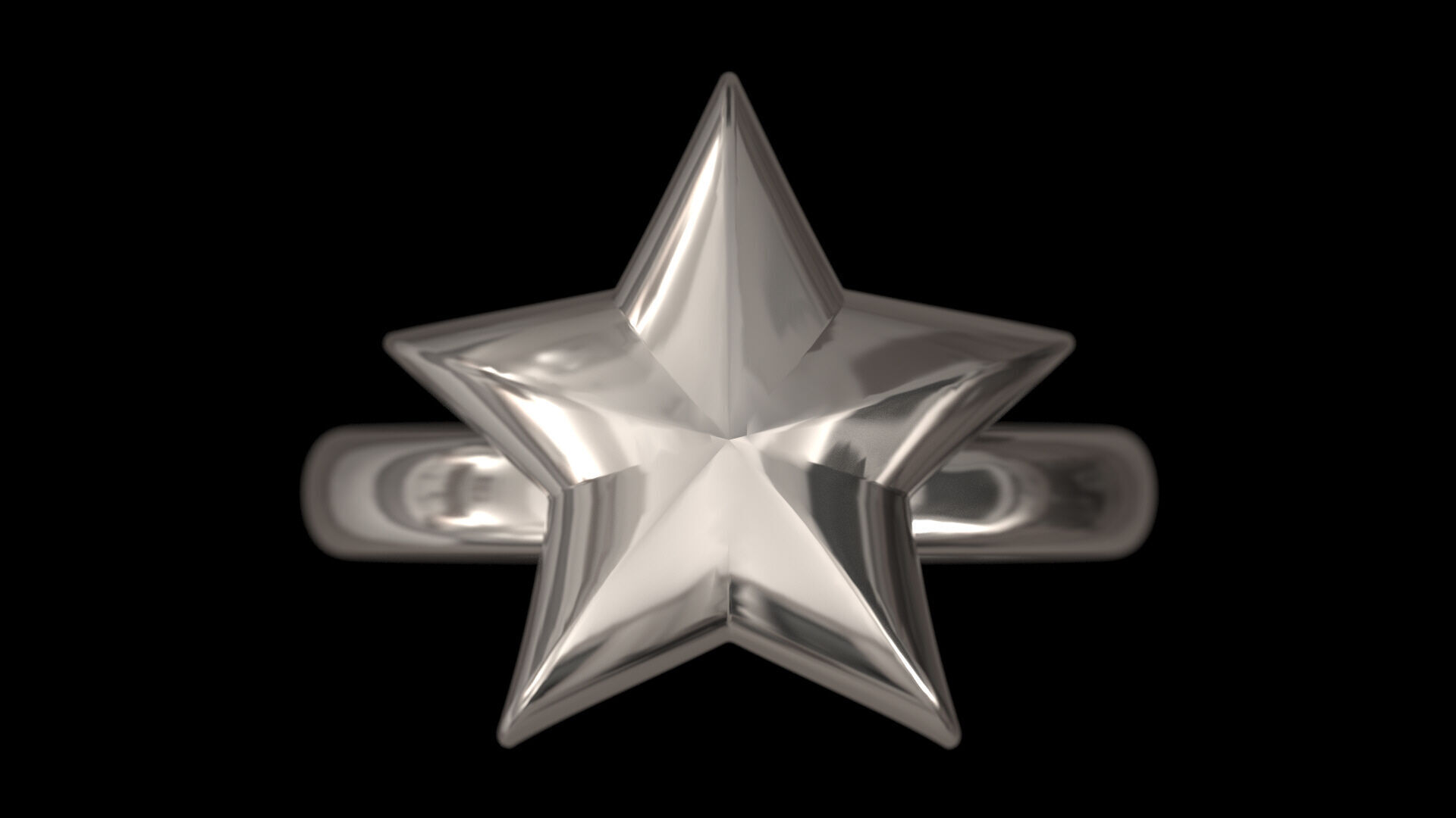 Star Ring 3D print model_2