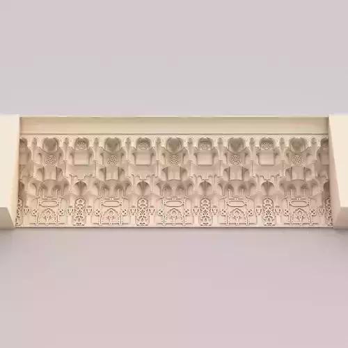 Classic Islamic Muqarnas Cornice 005