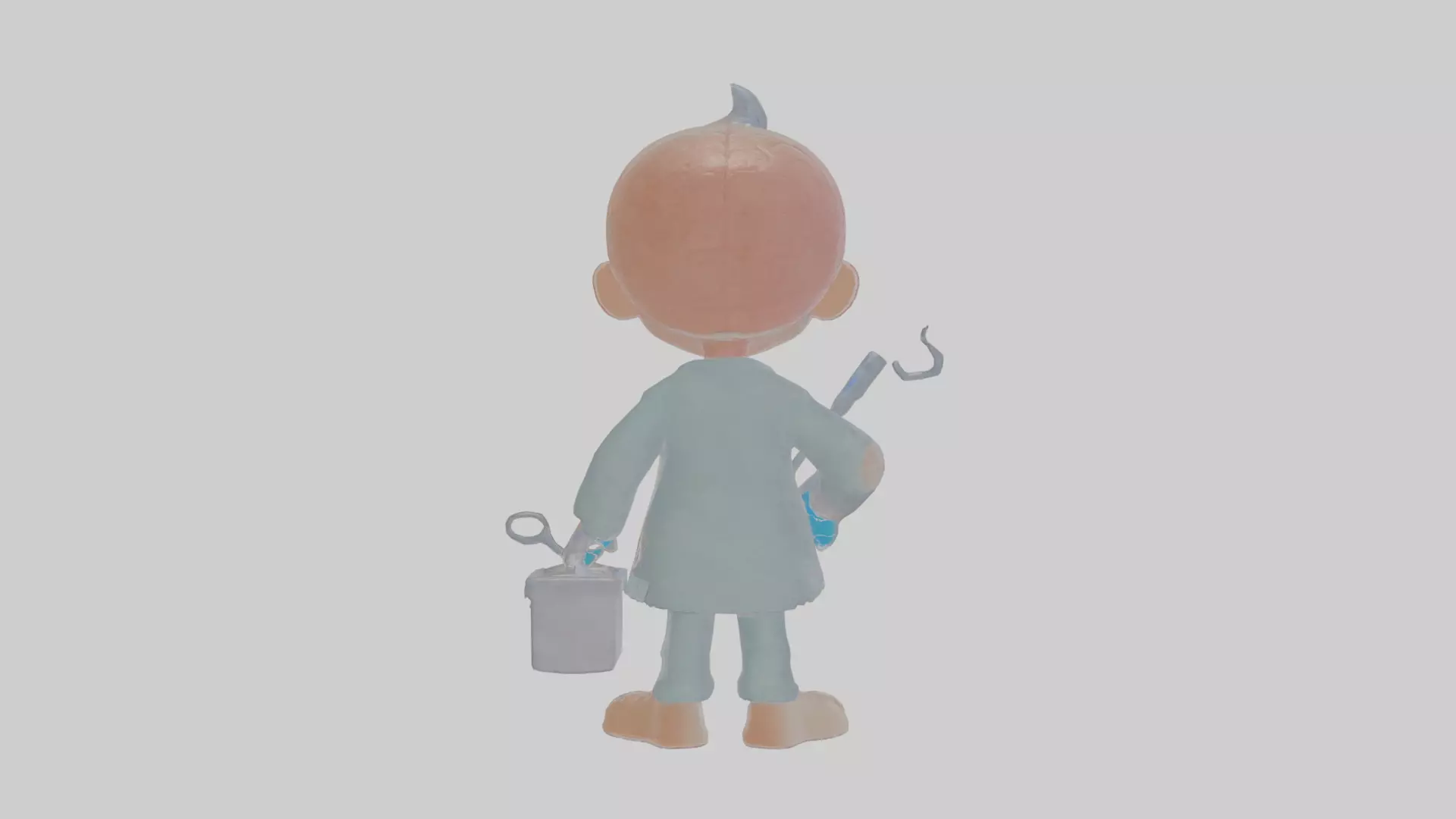 Cartoon Barnaby the Brain Surgeon questionable methods Model Low-poly 3D model