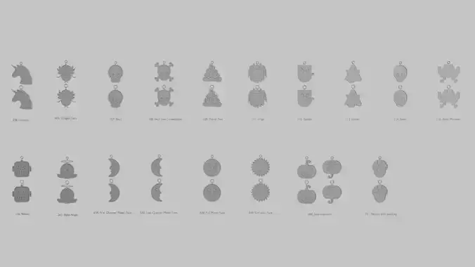 Creature Face Fantasy and Creature Faces Pendant Pack