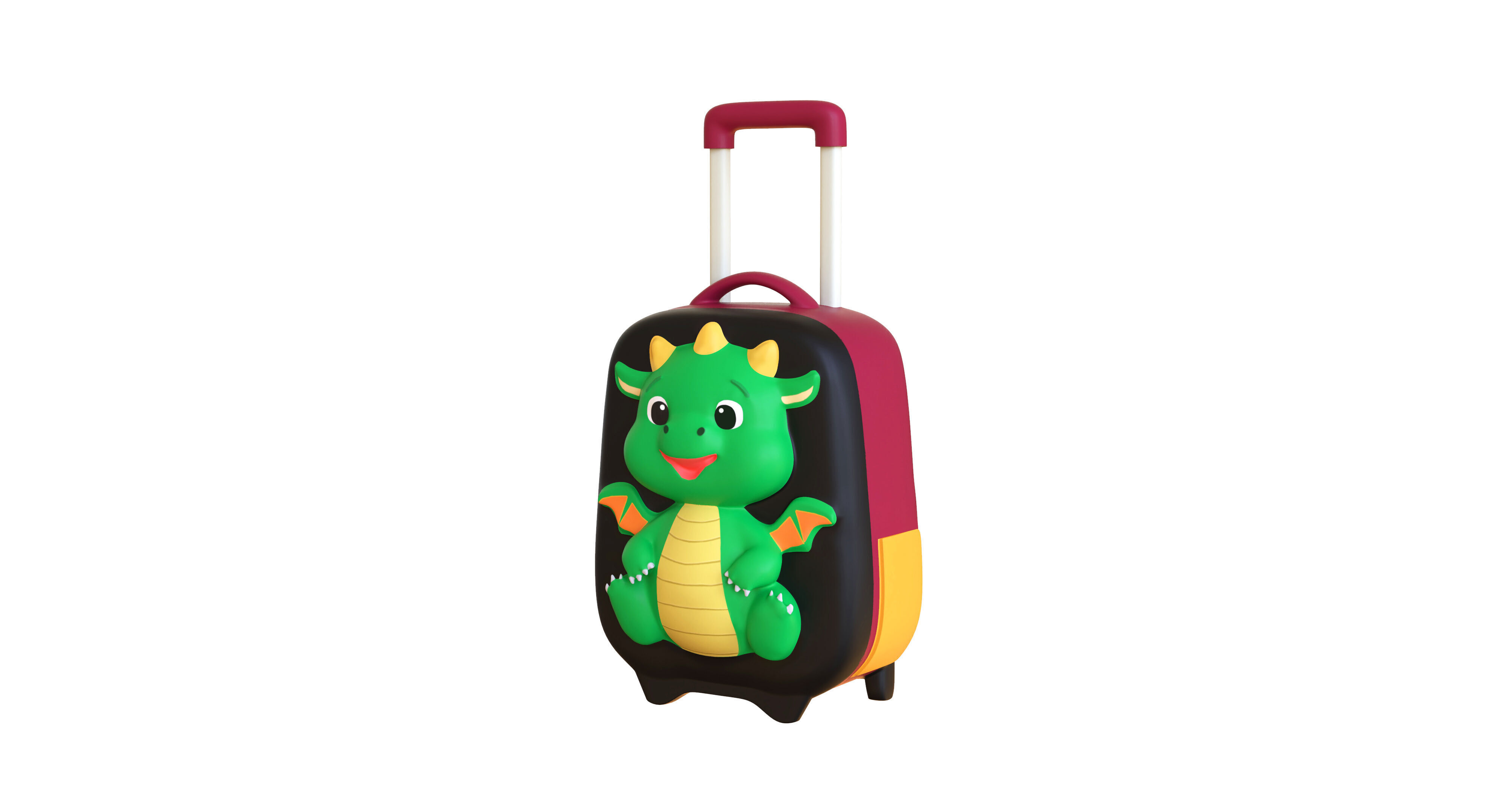 Low Poly - Suitcase Dragon Low-poly 3D model_8