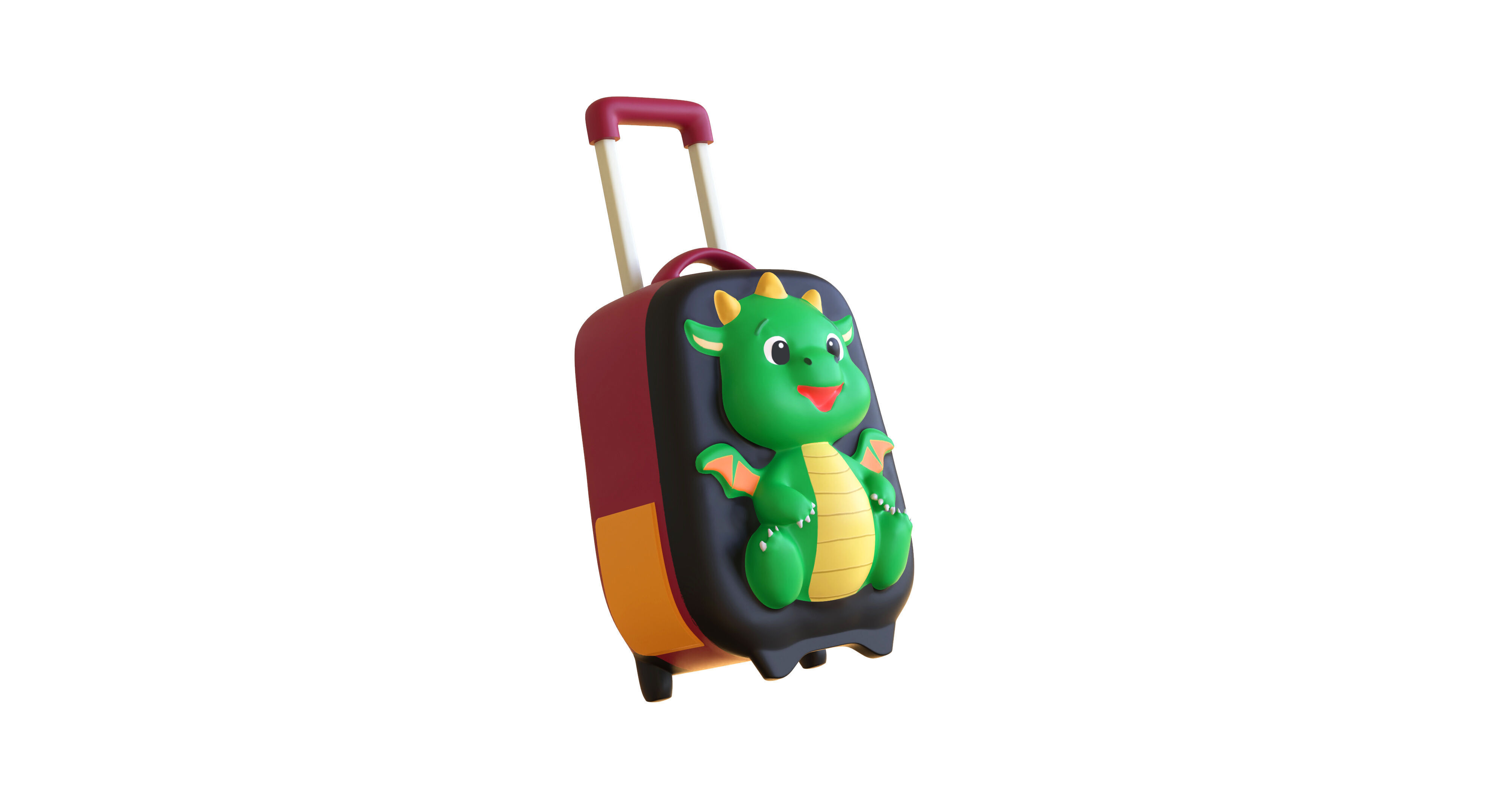 Low Poly - Suitcase Dragon Low-poly 3D model_4