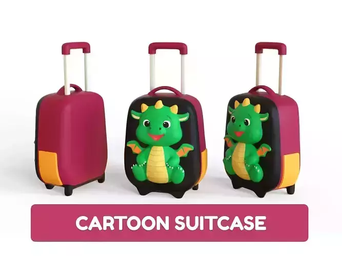 Low Poly - Suitcase Dragon Low-poly 3D model