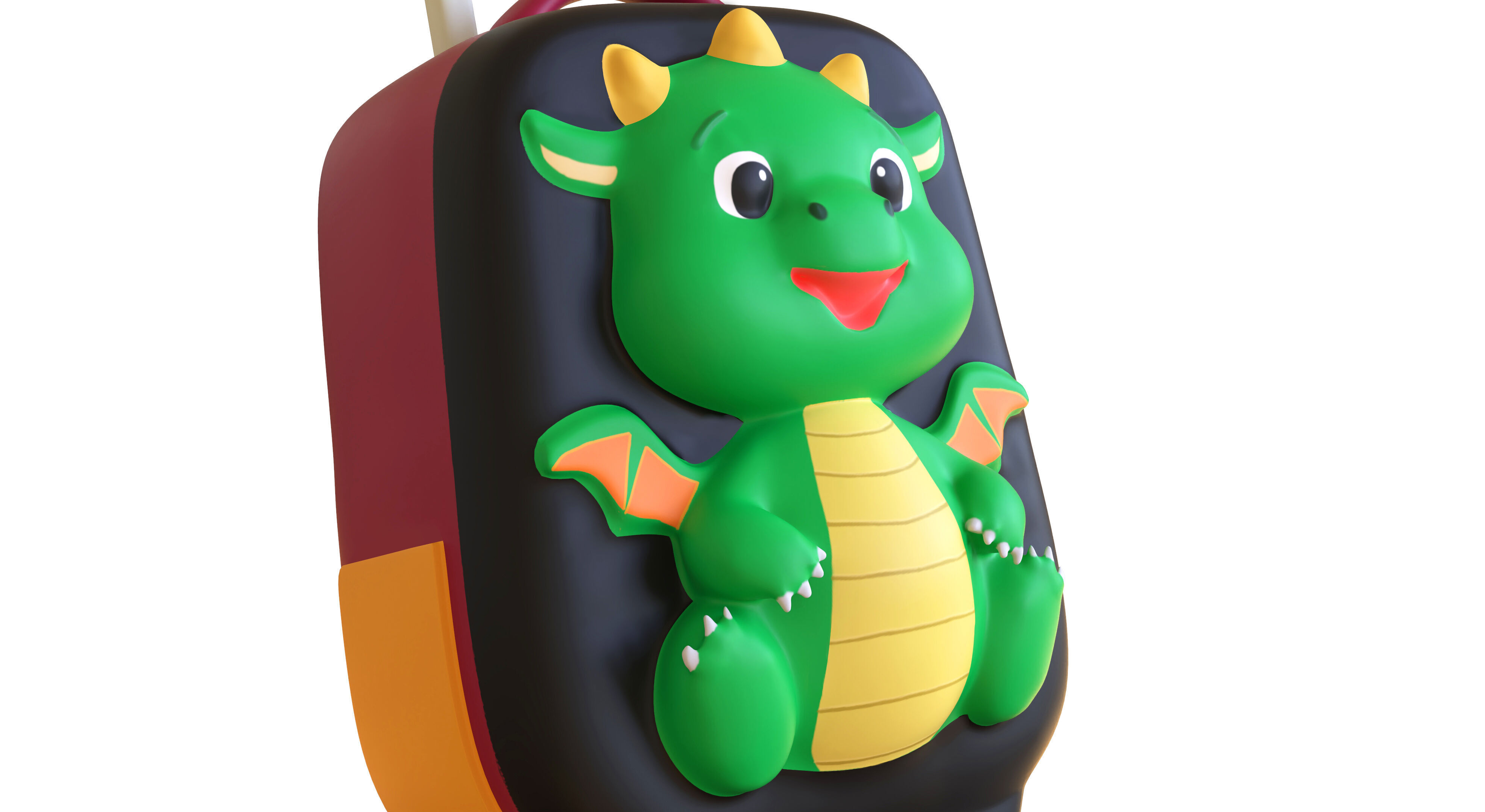 Low Poly - Suitcase Dragon Low-poly 3D model_5