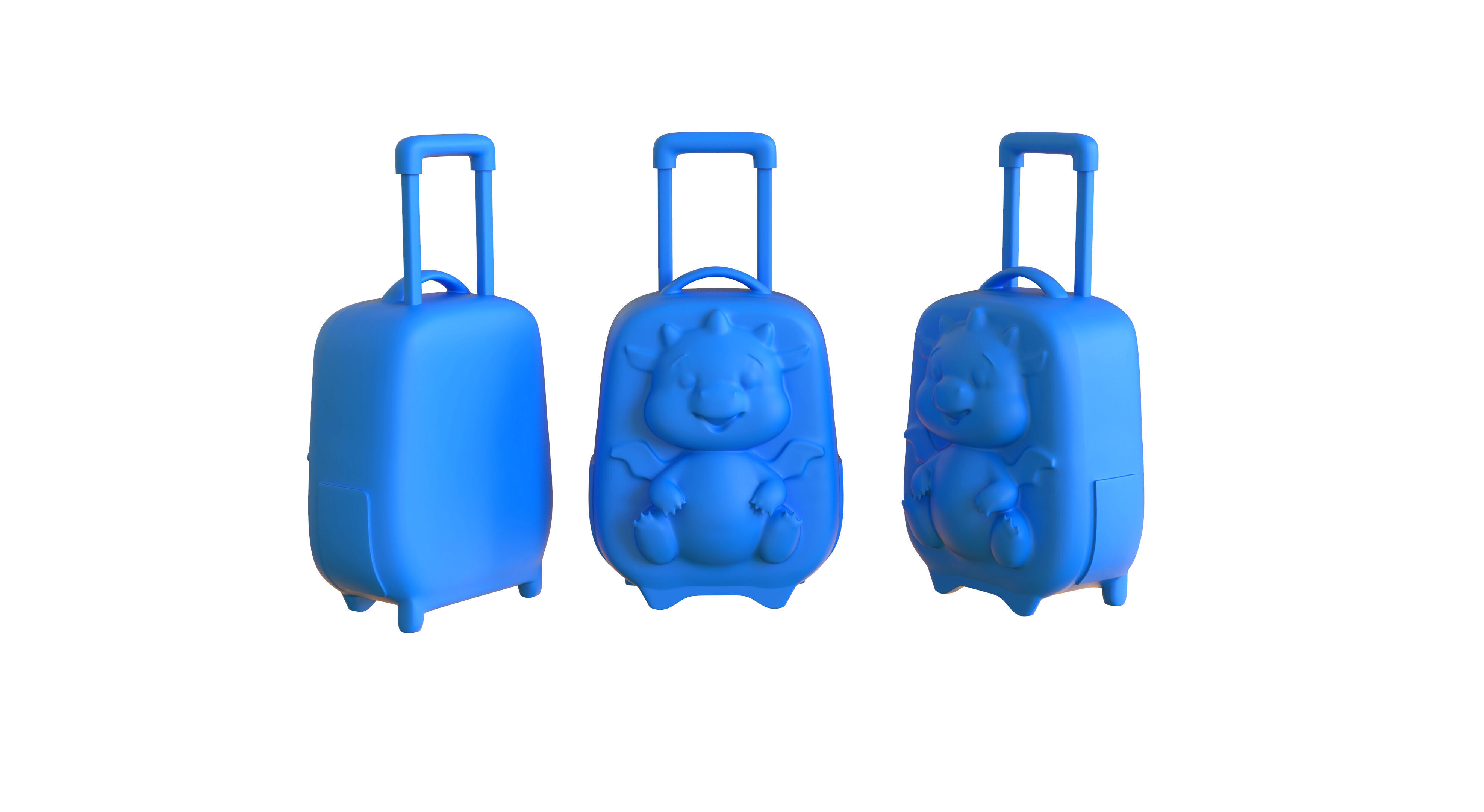 Low Poly - Suitcase Dragon Low-poly 3D model_10