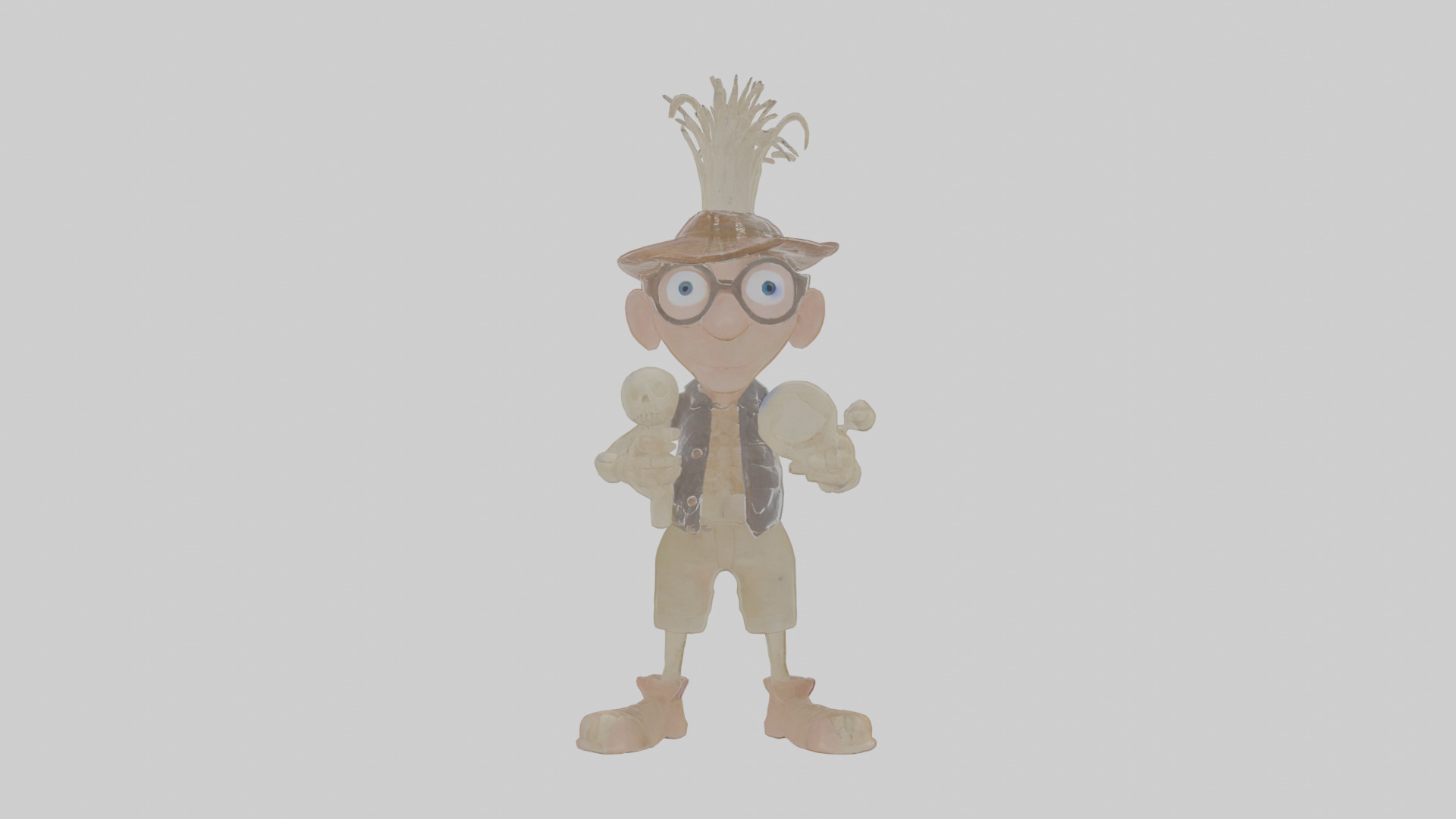 Cartoon Barnaby the Buyer of Bizarre Bones Model Low-poly 3D model_14