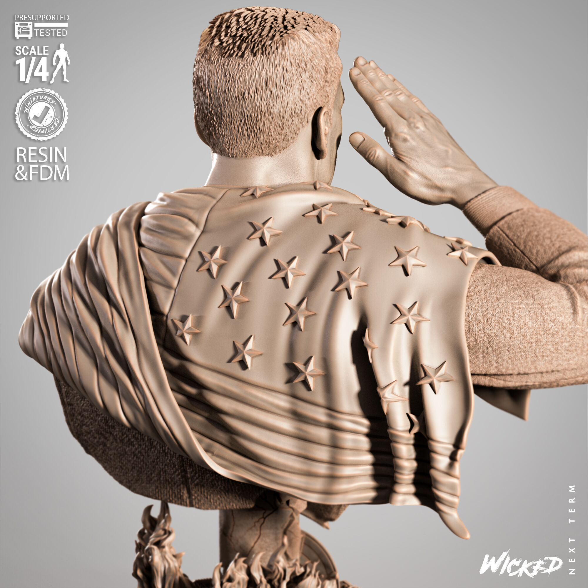 Wicked Movies Ross Portrait Bust 3D print model_9