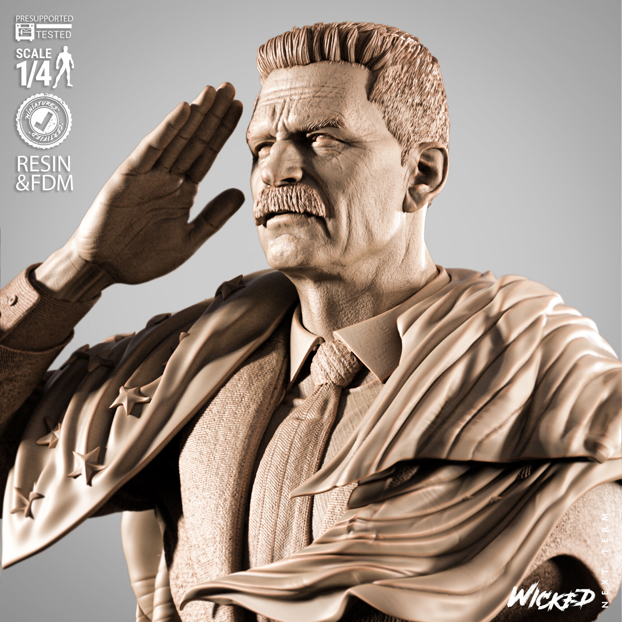 Wicked Movies Ross Portrait Bust 3D print model_12
