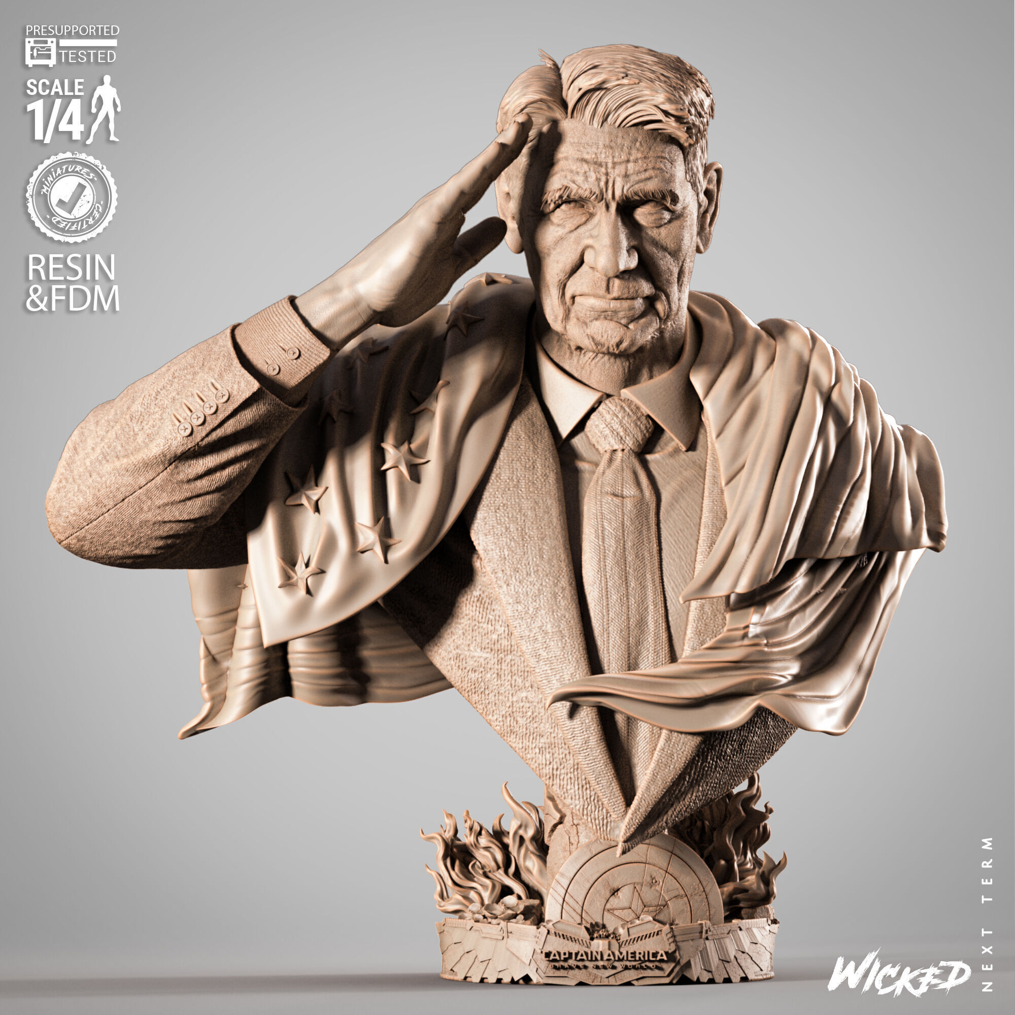 Wicked Movies Ross Portrait Bust 3D print model_6