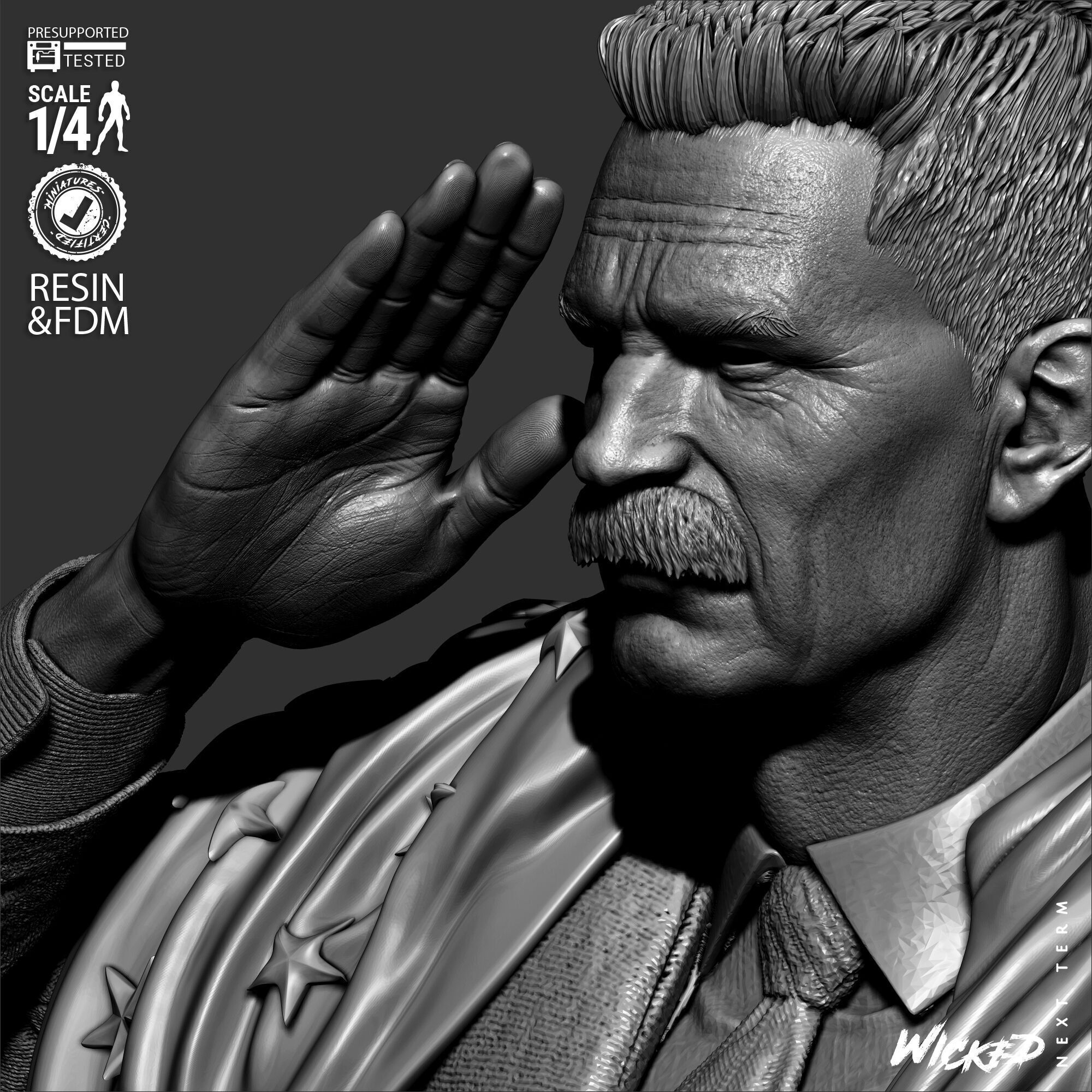 Wicked Movies Ross Portrait Bust 3D print model_43