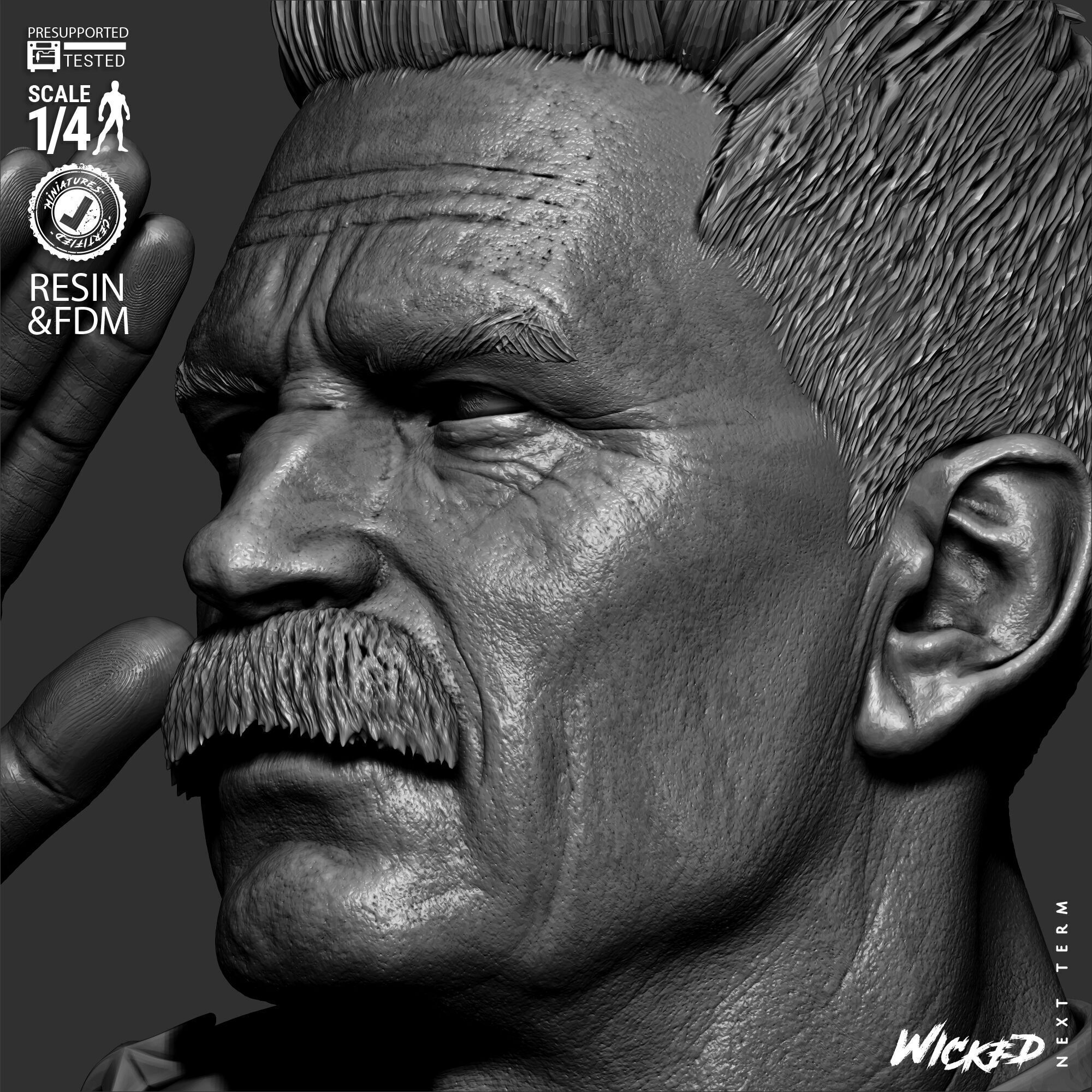 Wicked Movies Ross Portrait Bust 3D print model_31