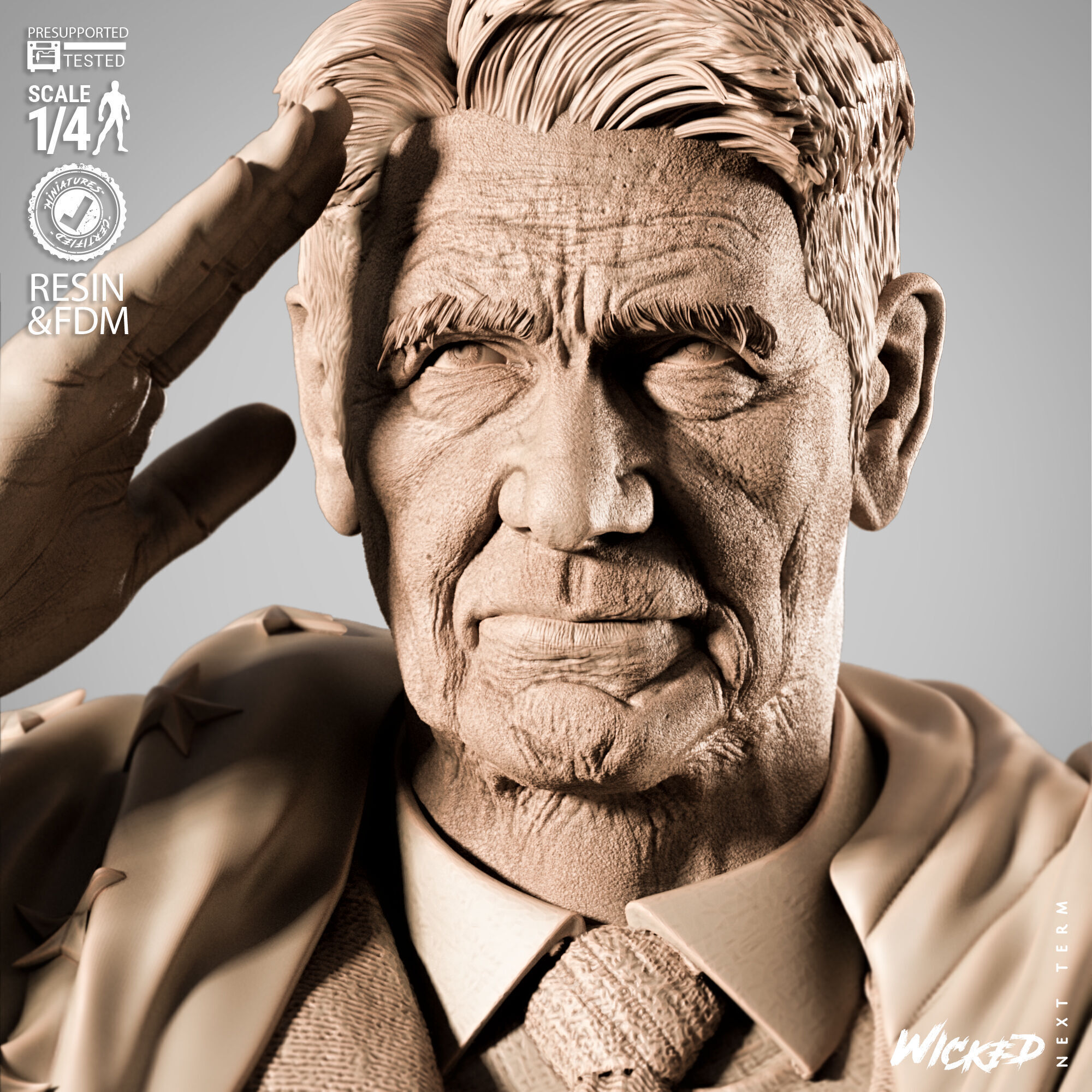 Wicked Movies Ross Portrait Bust 3D print model_17