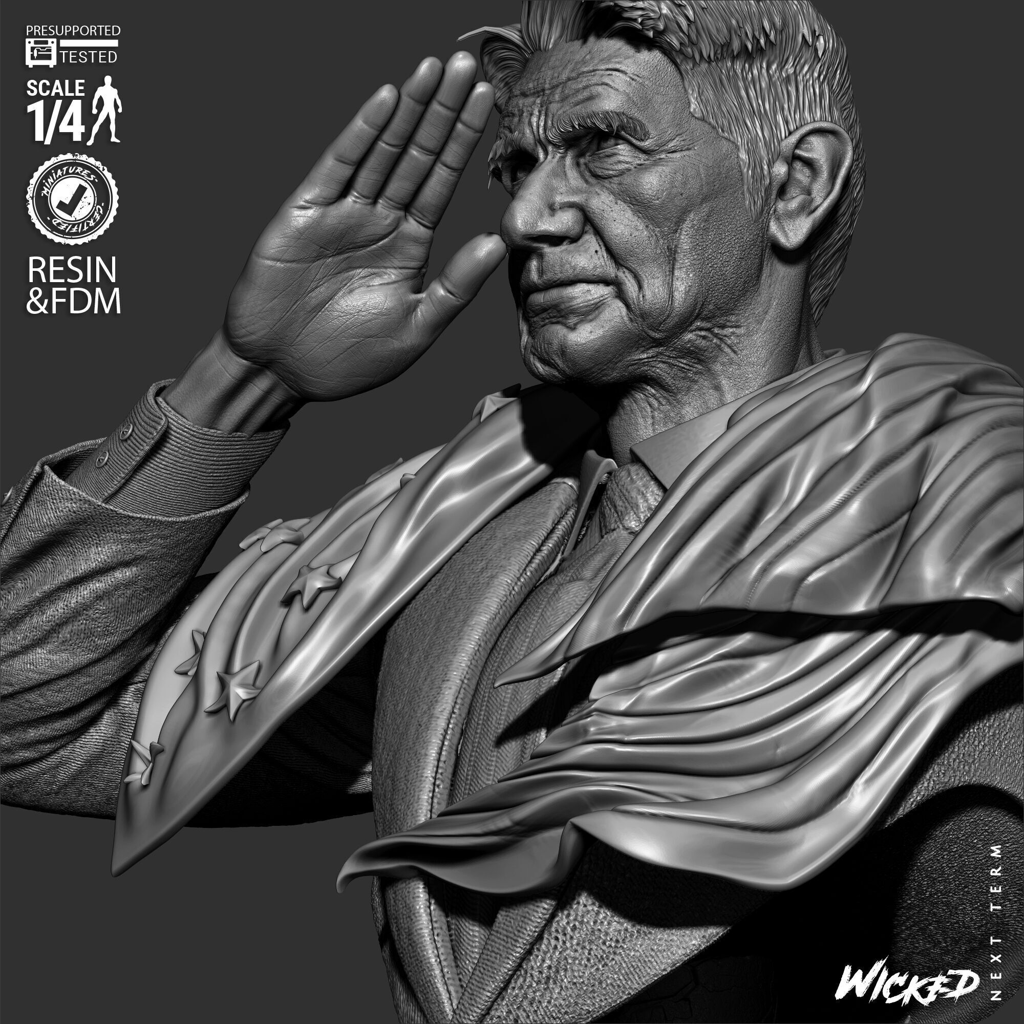 Wicked Movies Ross Portrait Bust 3D print model_46