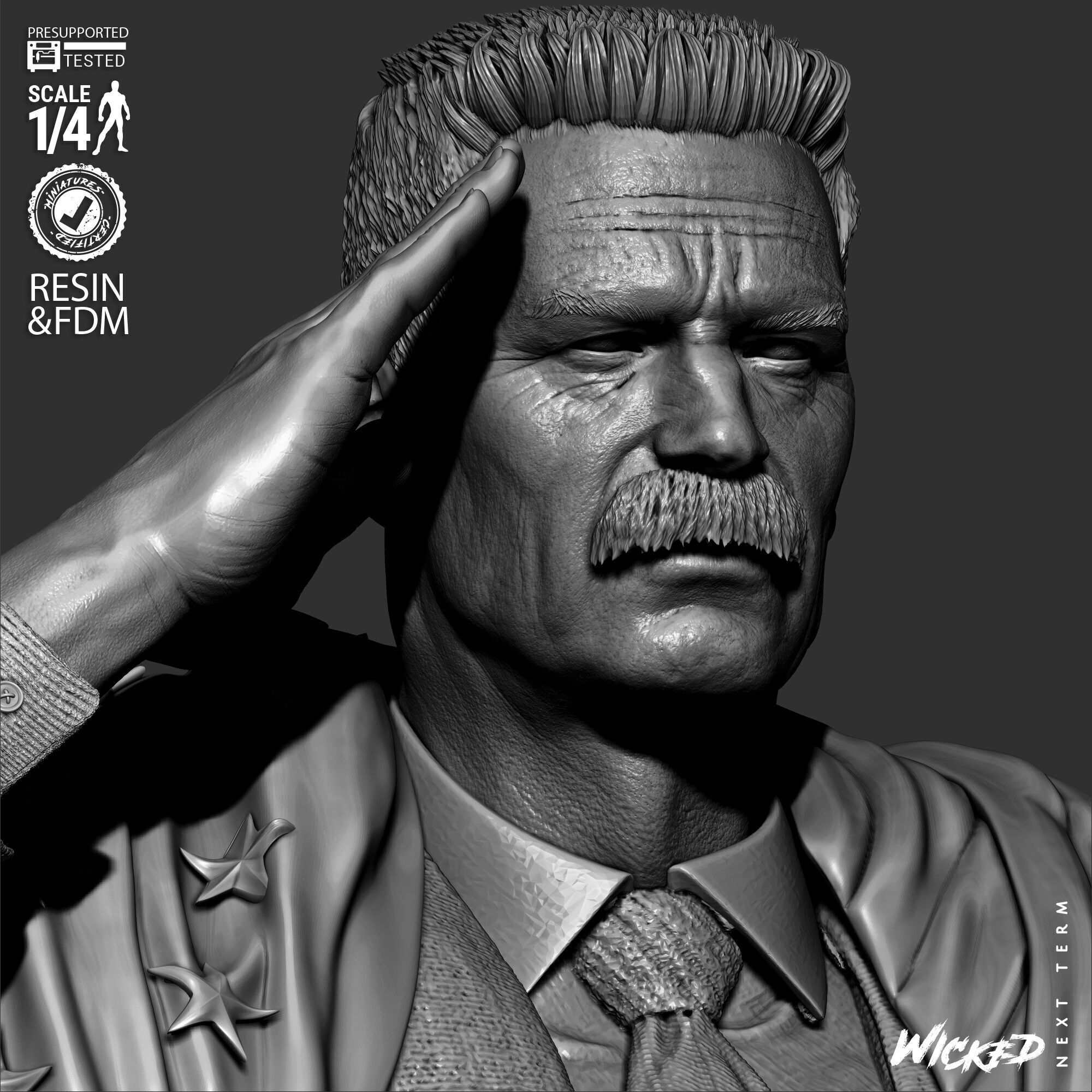 Wicked Movies Ross Portrait Bust 3D print model_38